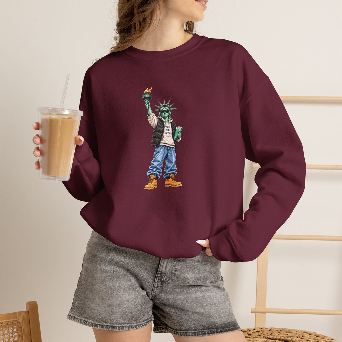 Statue of Liberty Streetwear Crewneck Sweatshirt