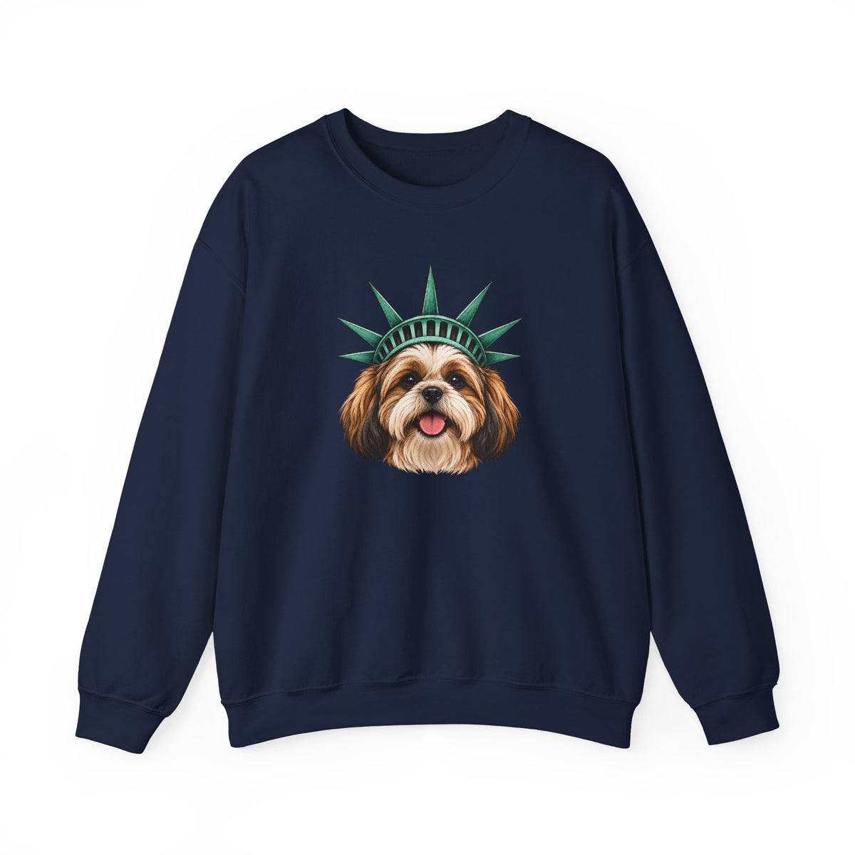 Shih Tzu Statue of Liberty Sweatshirt