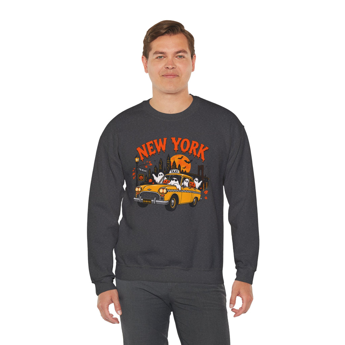 New York Halloween Taxi Ghost Sweatshirt