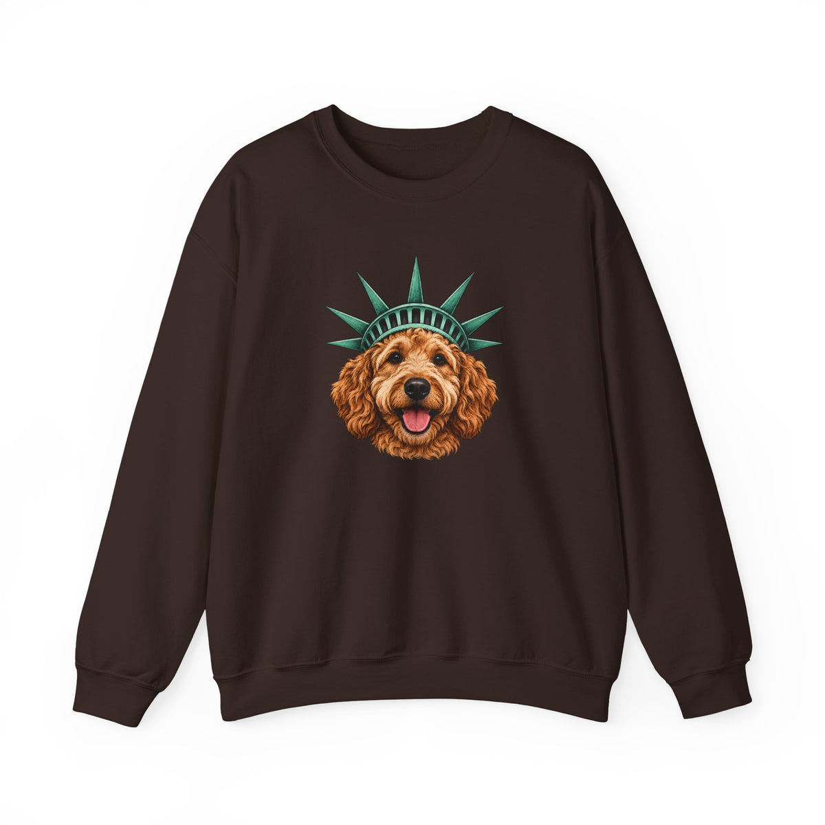 Goldendoodle Statue of Liberty Sweatshirt