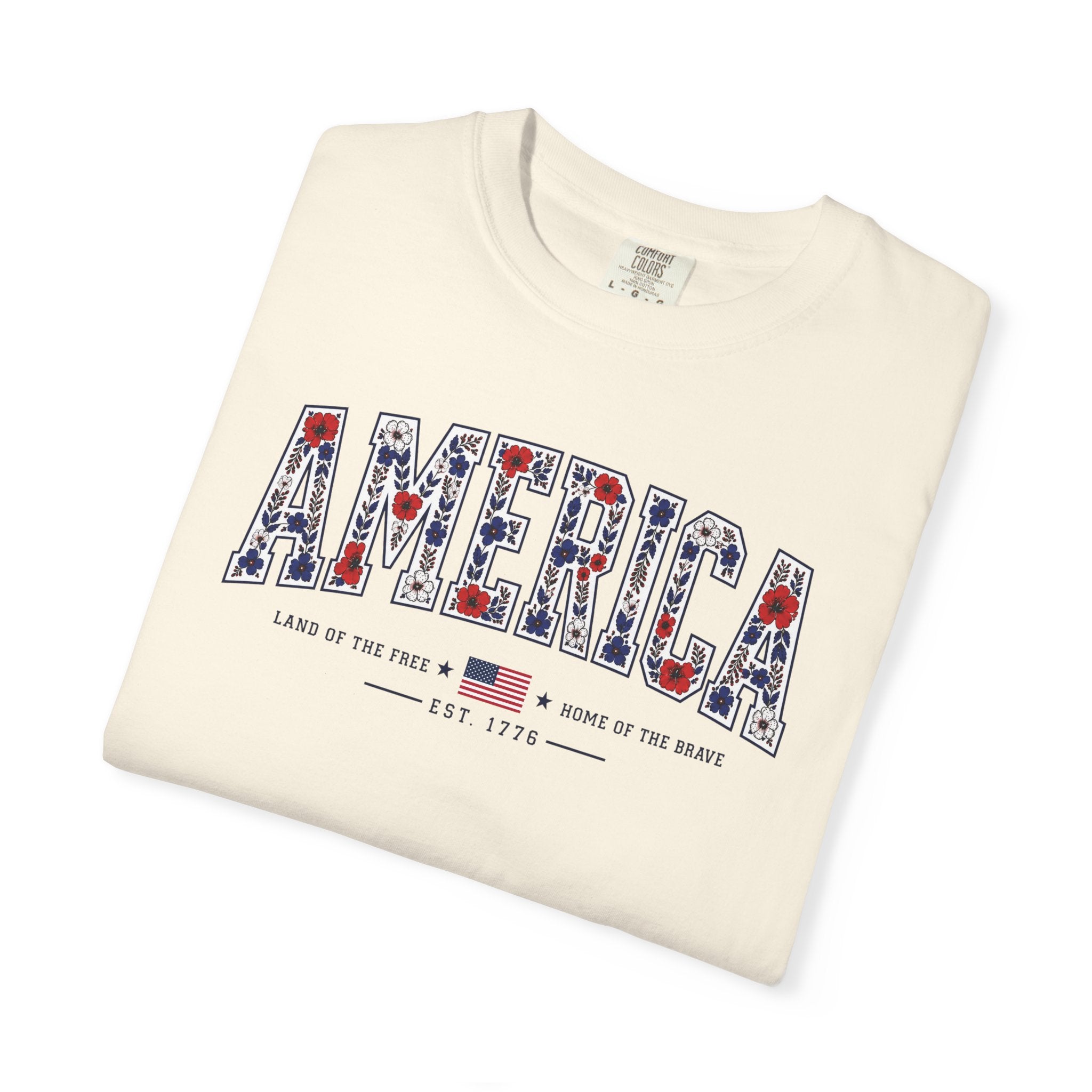 America Floral Tee