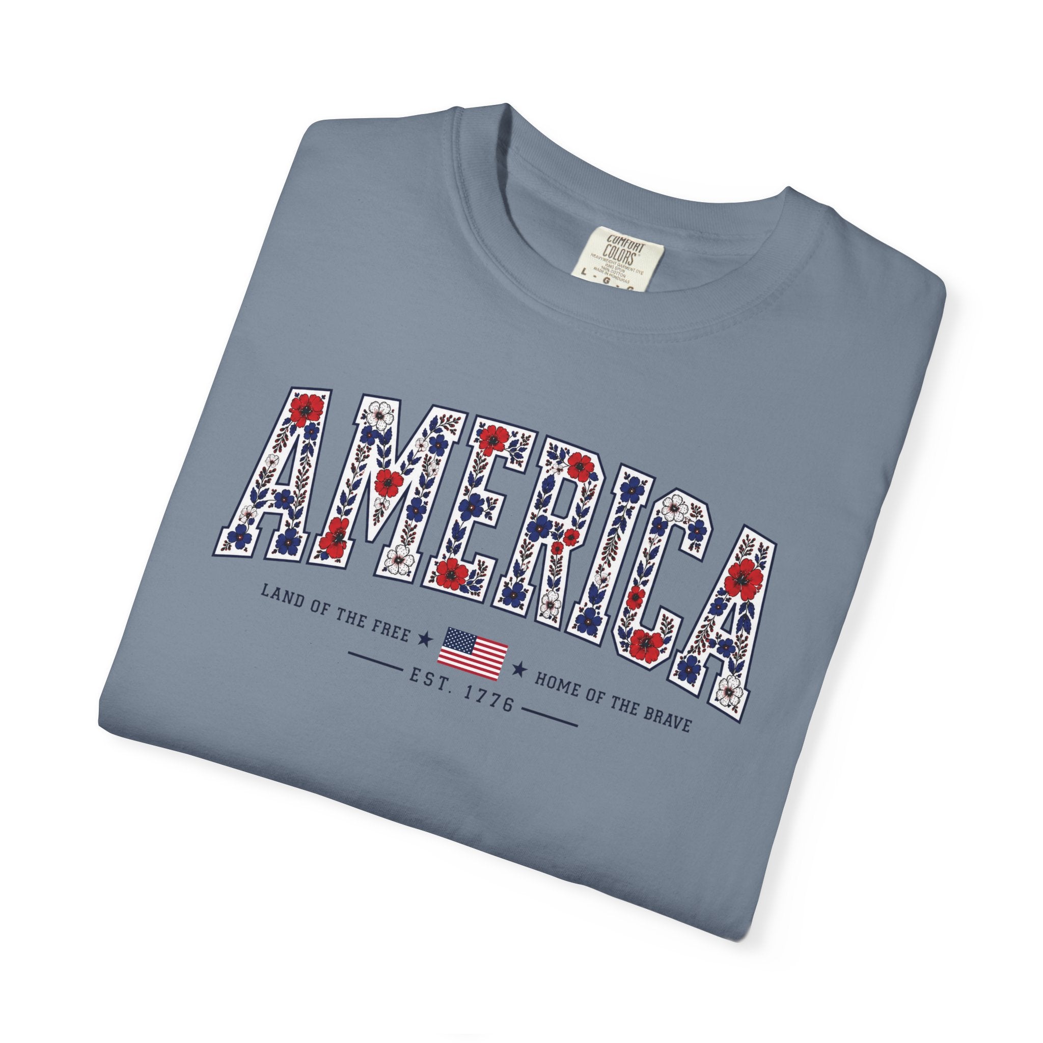 America Floral Tee