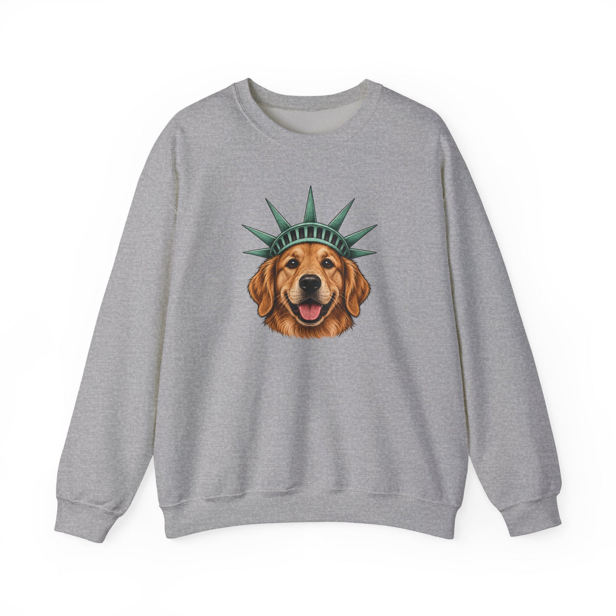 Golden Retriever Statue of Liberty Sweatshirt