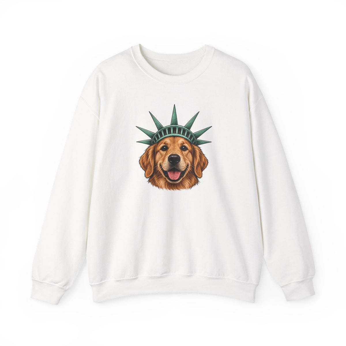 Golden Retriever Statue of Liberty Sweatshirt