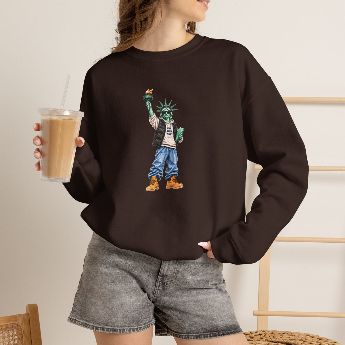 Statue of Liberty Streetwear Crewneck Sweatshirt