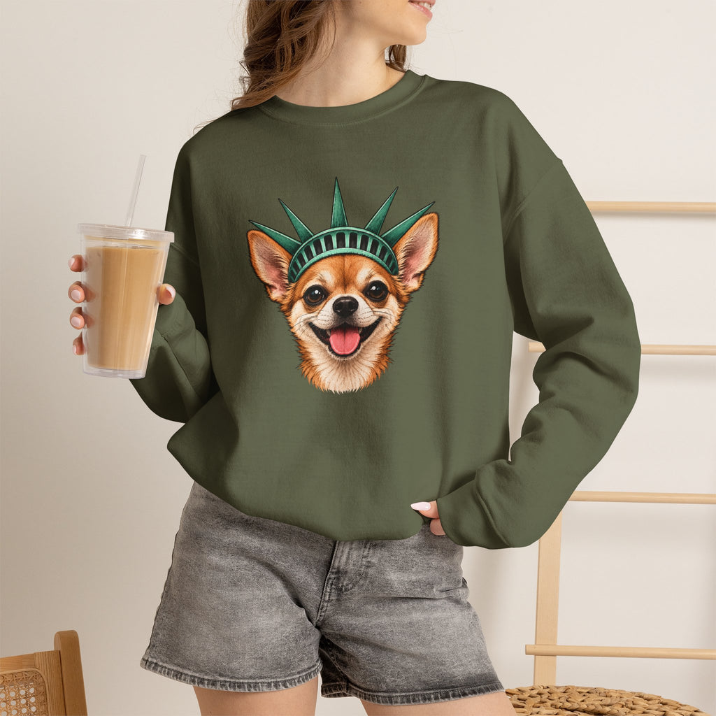 Chihuahua Statue of Liberty Sweatshirt