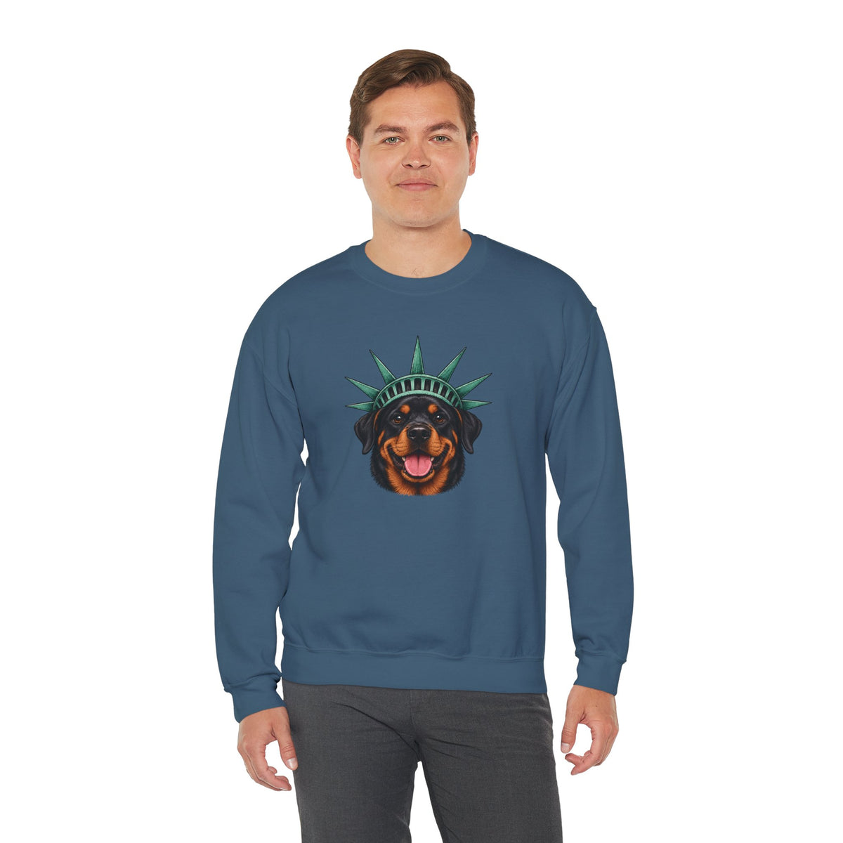 Rottweiler Statue of Liberty Sweatshirt