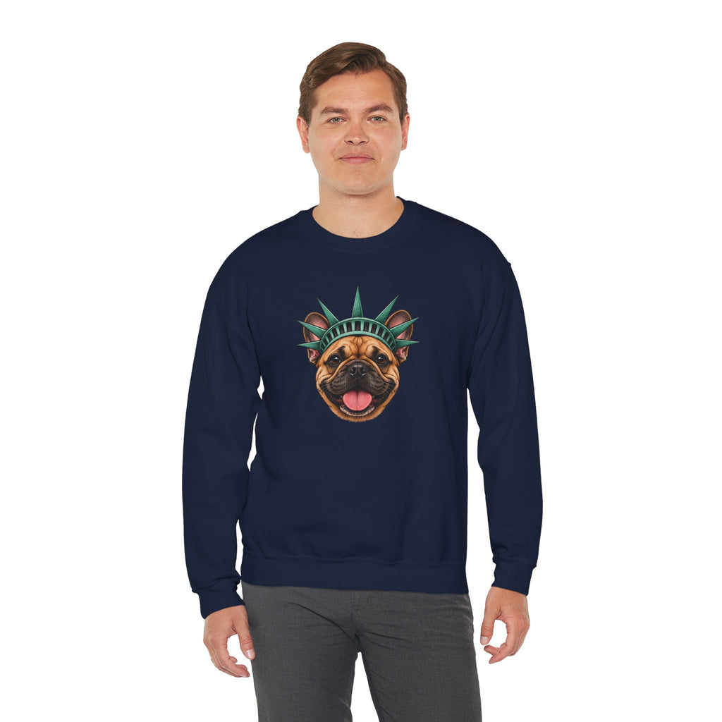 French Bulldog Statue of Liberty Sweatshirt