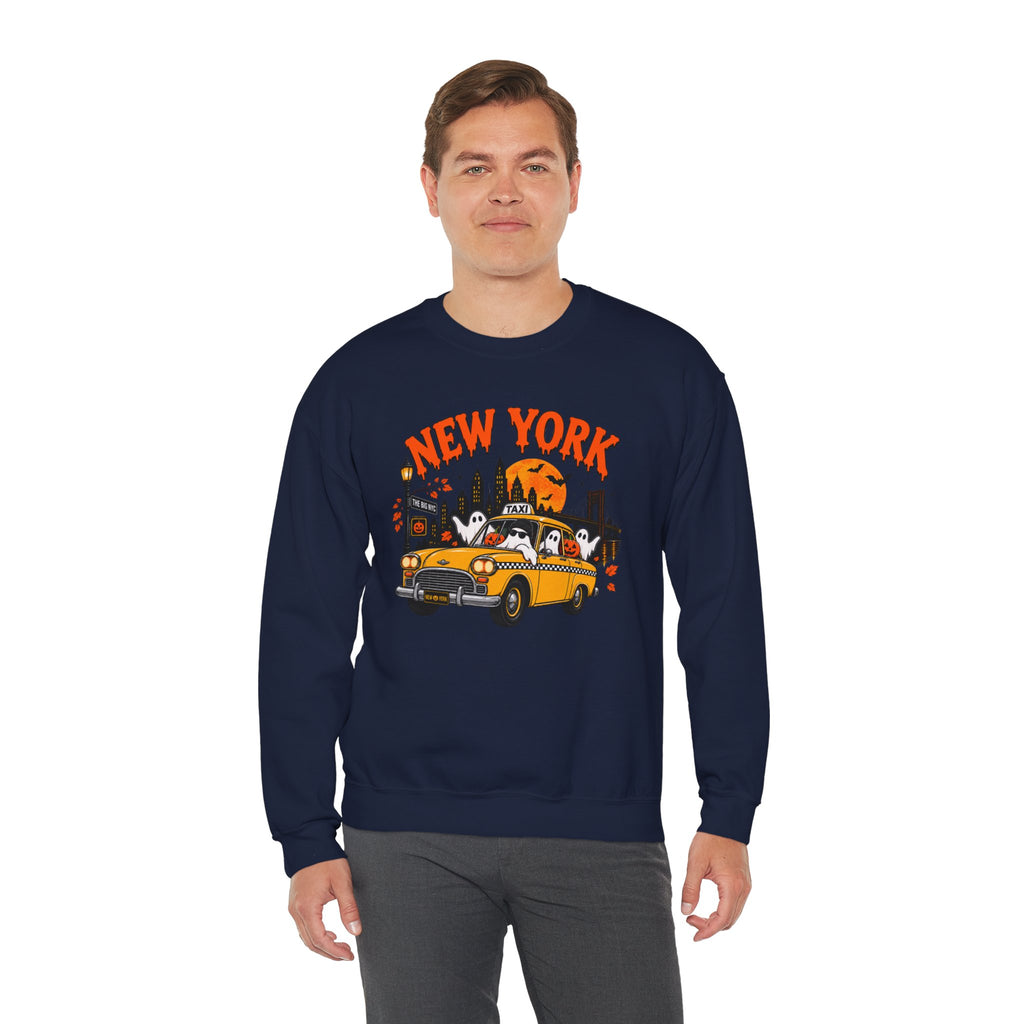 New York Halloween Taxi Ghost Sweatshirt