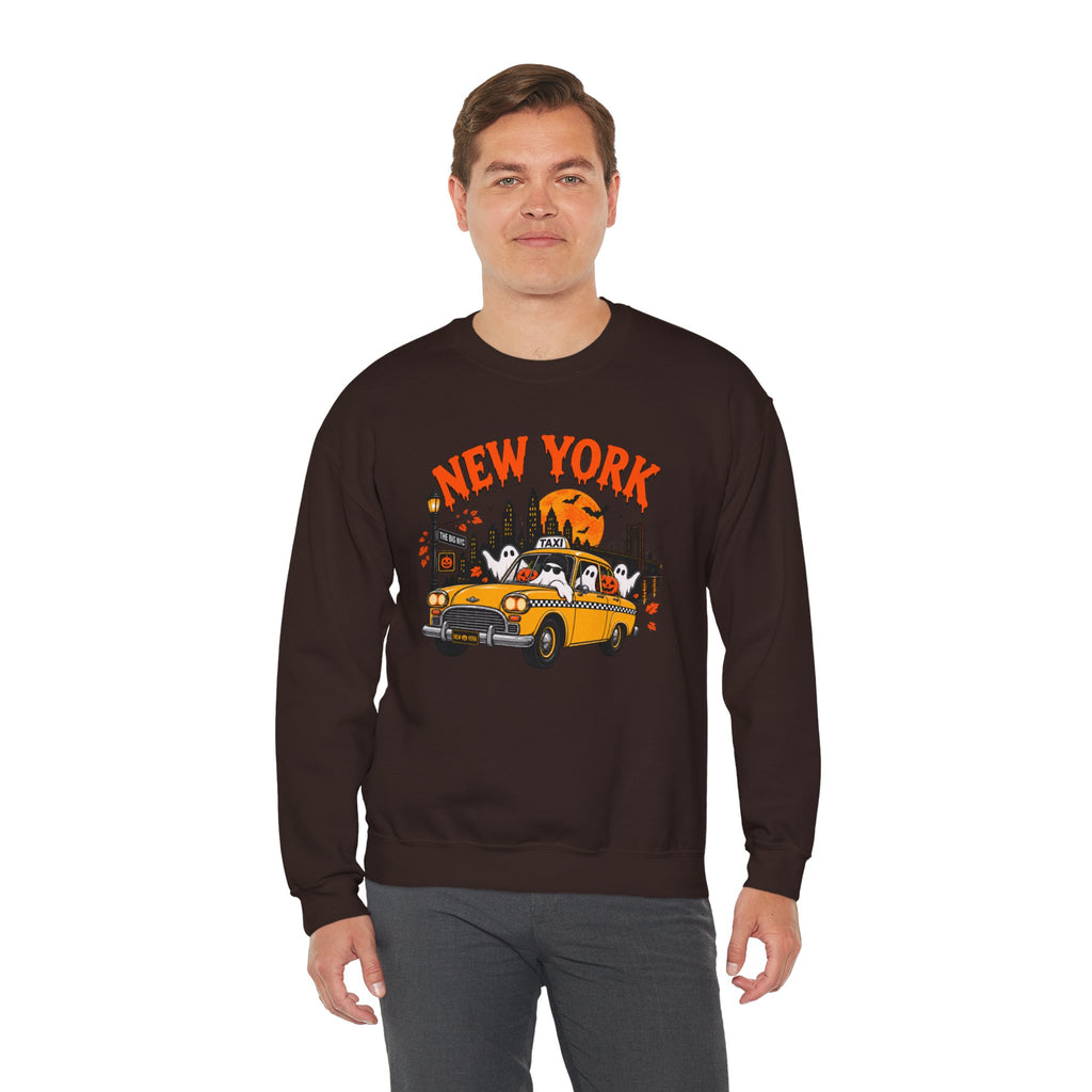 New York Halloween Taxi Ghost Sweatshirt