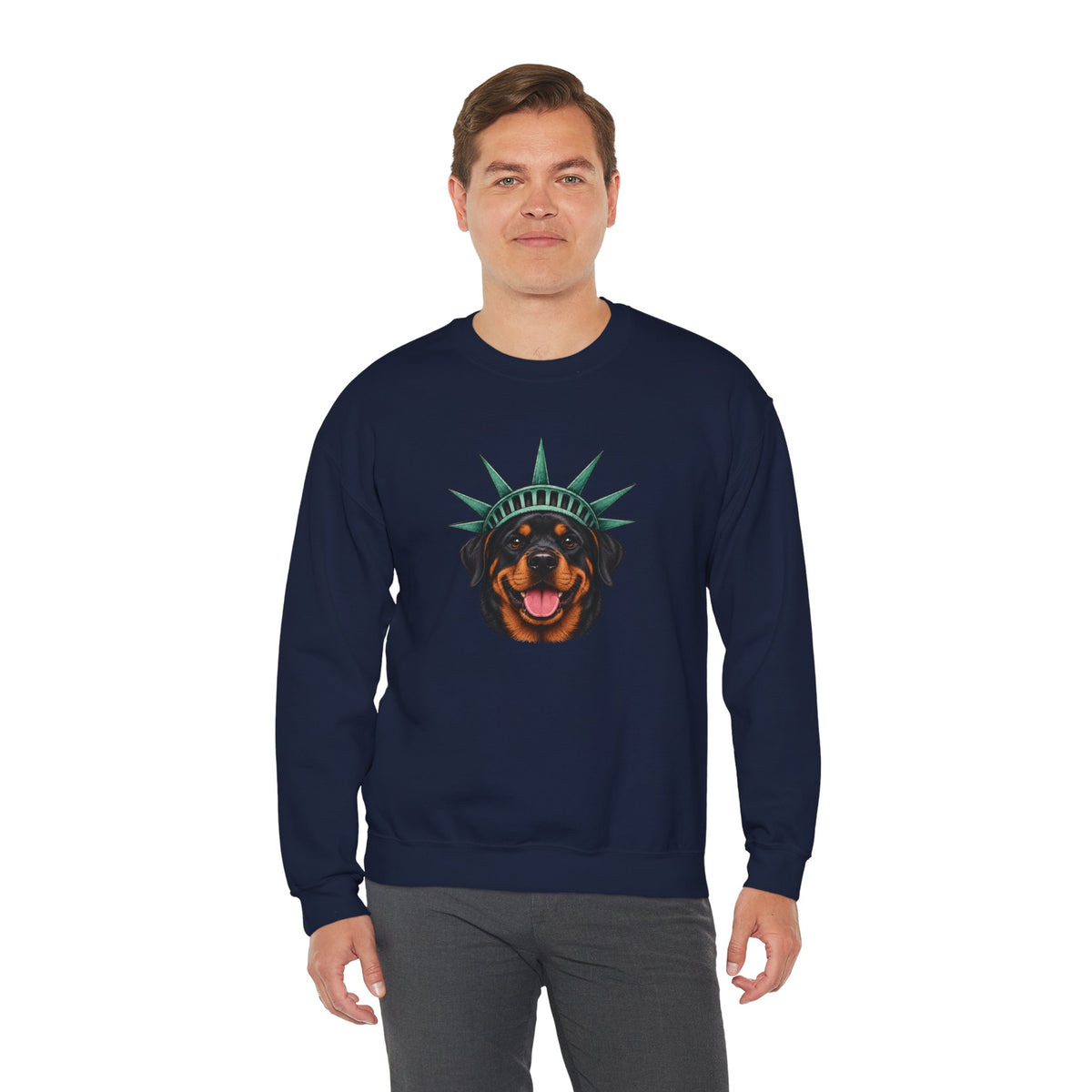 Rottweiler Statue of Liberty Sweatshirt