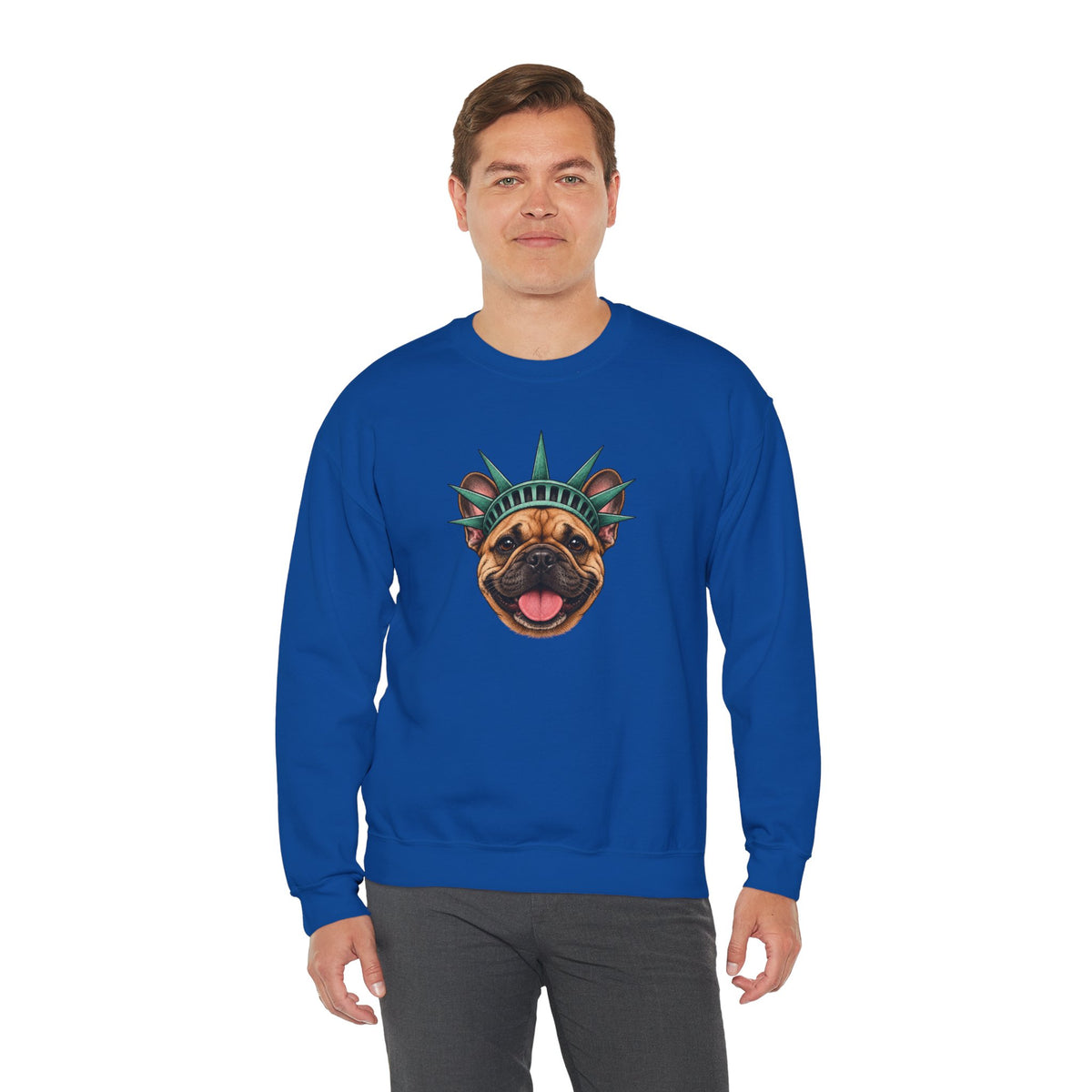 French Bulldog Statue of Liberty Sweatshirt