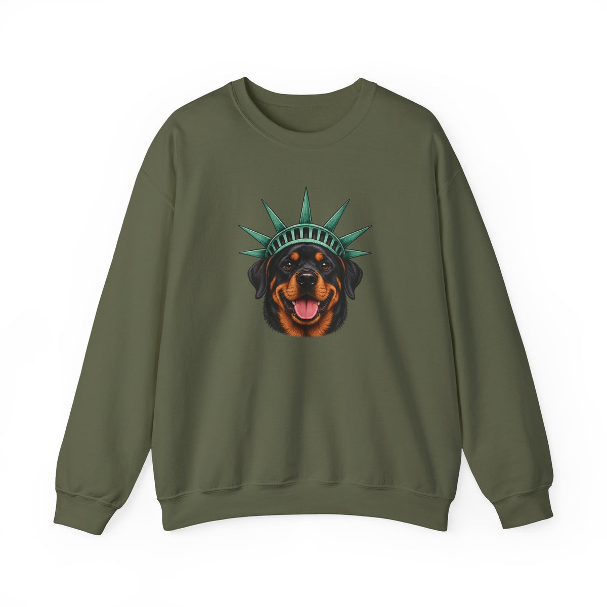 Rottweiler Statue of Liberty Sweatshirt