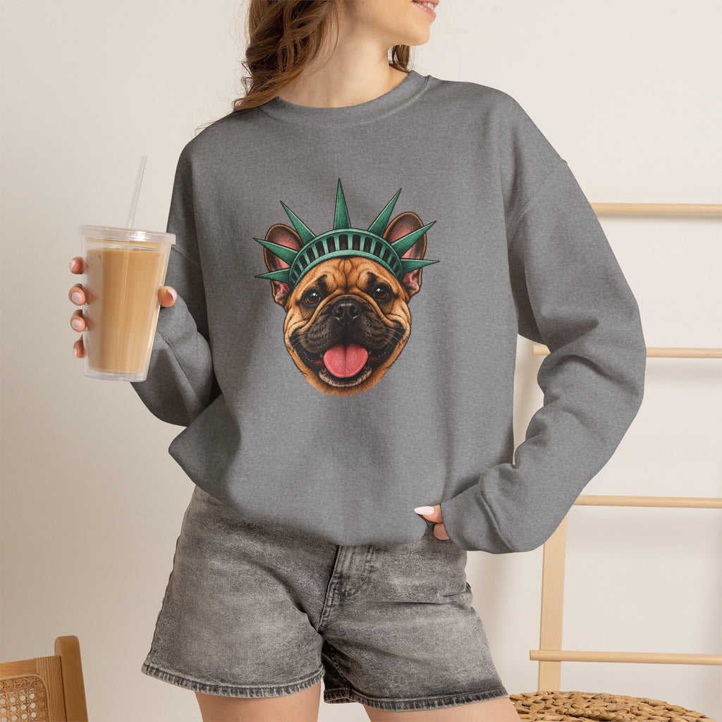 French Bulldog Statue of Liberty Sweatshirt