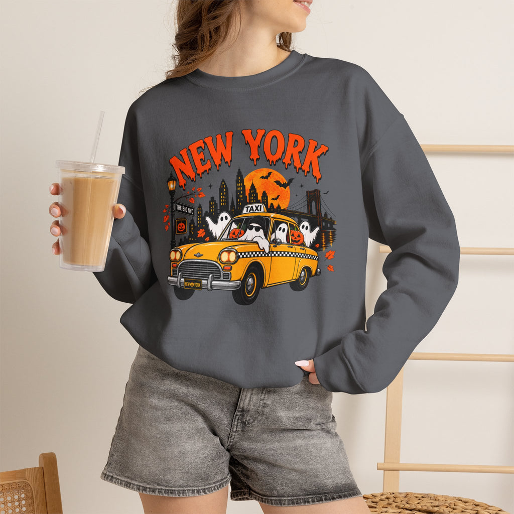 New York Halloween Taxi Ghost Sweatshirt