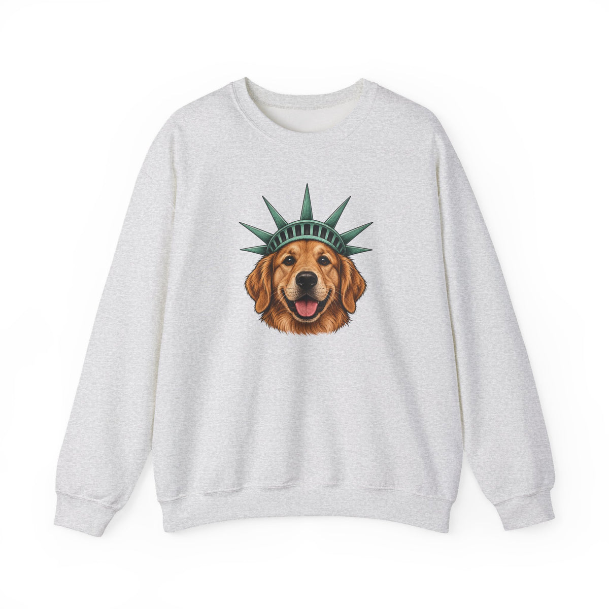 Golden Retriever Statue of Liberty Sweatshirt