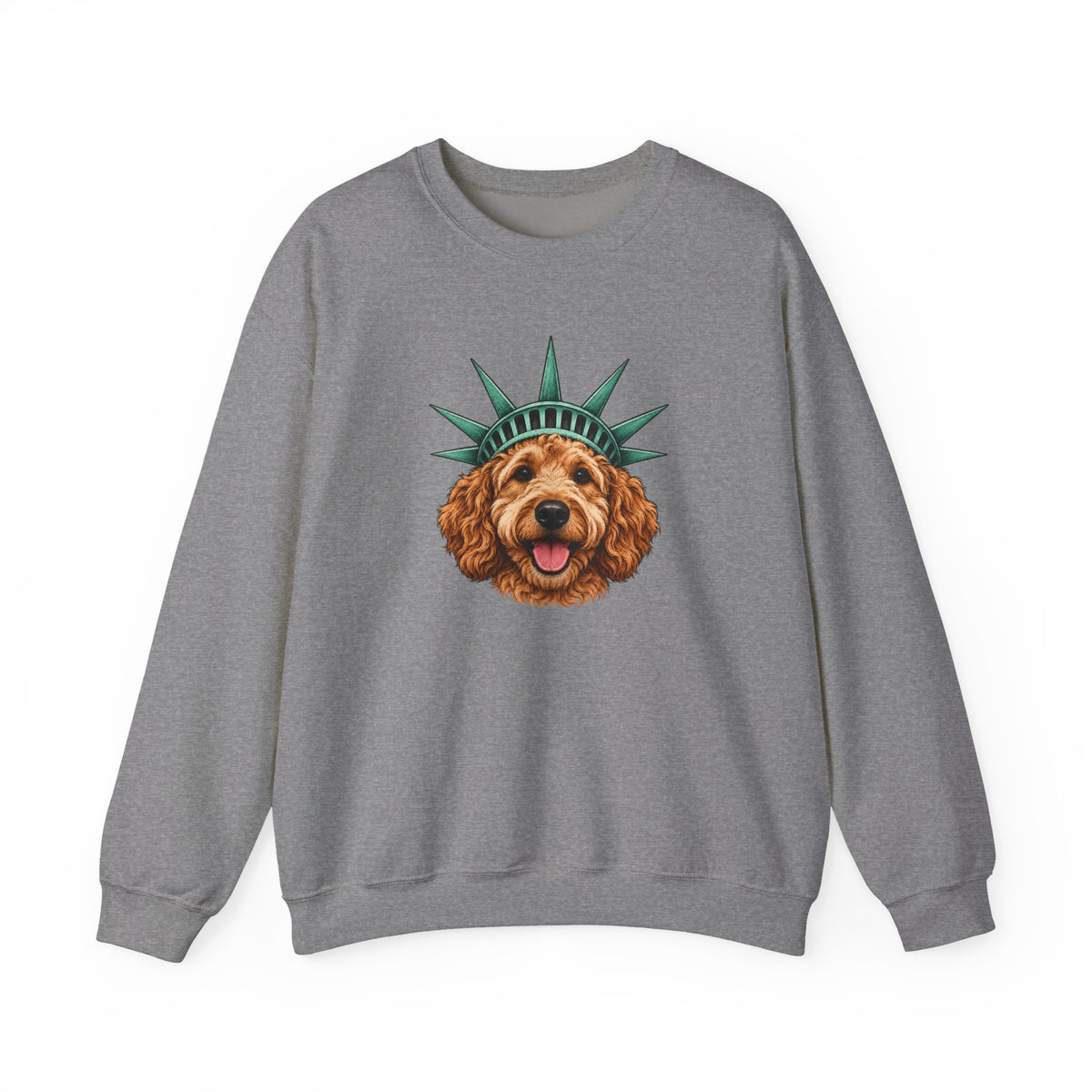 Goldendoodle Statue of Liberty Sweatshirt